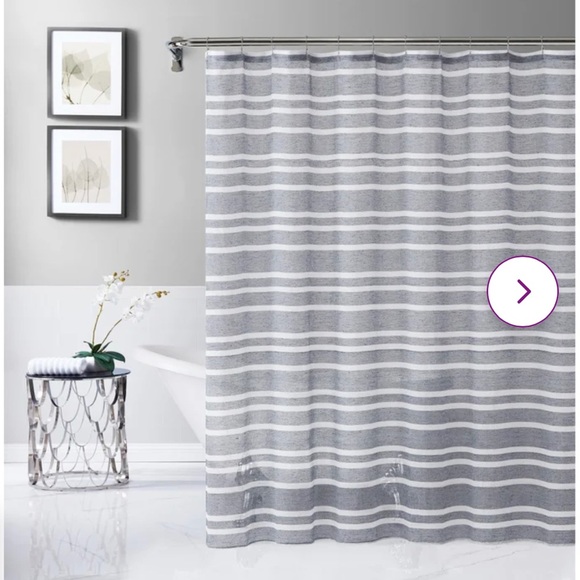 Wayfair gray and cream striped shower curtain - Picture 1 of 3
